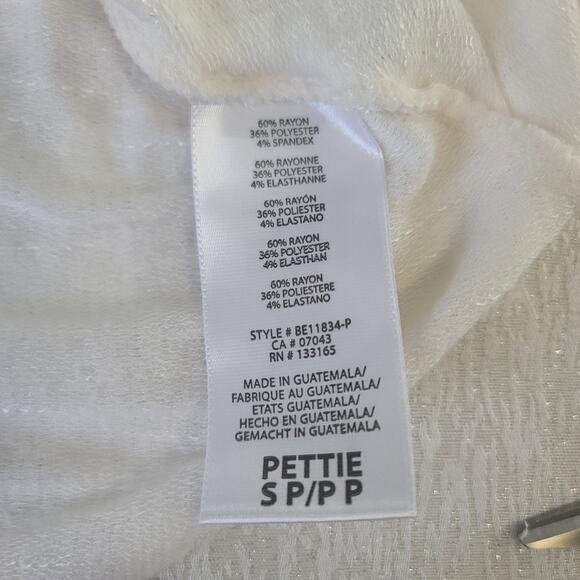 Everleigh poplin sleeveless tunic women's Ivory down top Size Petite small - Picture 5 of 8